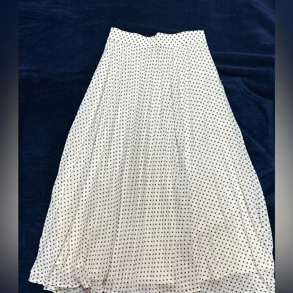 & Other Stories Black and White Polka Dot A-Line Skirt - Picture 2 of 4